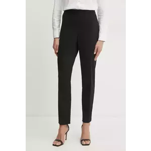 BOSS pantaloni femei, culoarea negru, drept, high waist, 50535203 imagine