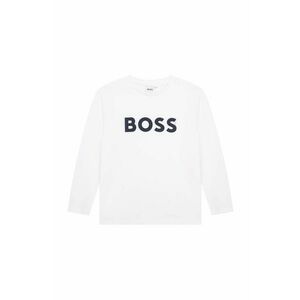 BOSS tricou de bumbac pentru copii culoarea alb, cu imprimeu imagine