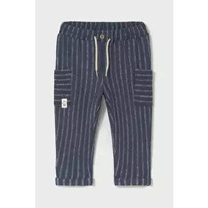 Mayoral pantaloni de bumbac pentru copii culoarea bleumarin, cu imprimeu, 1584 imagine