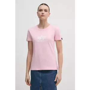 Alpha Industries tricou din bumbac New Basic T Wmn culoarea roz 196051.491-pink imagine