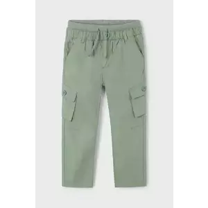 Mayoral pantaloni copii cargo culoarea verde, neted, 3571 imagine