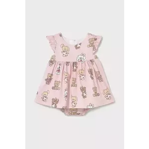 Mayoral Newborn rochie din bumbac pentru bebeluși culoarea roz, mini, evazati, 1869 imagine