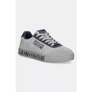 Versace Jeans Couture sneakers din piele intoarsă culoarea gri, 78YA3SK6 ZPB02 800 imagine