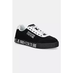 Versace Jeans Couture sneakers din piele intoarsă culoarea negru, 78YA3SK6 ZPB02 899 imagine