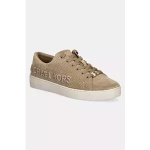 MICHAEL Michael Kors sneakers din piele intoarsă Keaton culoarea bej, 43R5KEFS1S.297 imagine