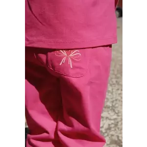 Konges Sløjd pantaloni de bumbac pentru copii BABETTE PANTS GOTS culoarea roz, neted, KS102560 imagine