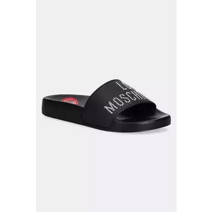 Love Moschino papuci femei, culoarea negru, JA28122G1MI13000 imagine