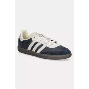 adidas Originals sneakers din piele Samba OG culoarea bleumarin, JI3217 imagine