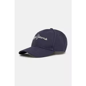 Pepe Jeans șapcă de baseball din bumbac MALLON CAP culoarea albastru marin, cu imprimeu, PM040567 imagine