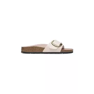 Birkenstock slapi de piele Madrid Big Buckle femei, culoarea roz, 1029448 imagine