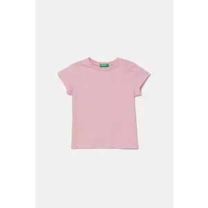 United Colors of Benetton tricou de bumbac pentru copii culoarea roz, 3I1XG106Y imagine