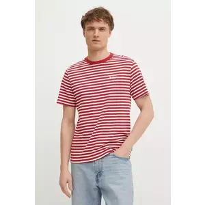 Pepe Jeans tricou din bumbac barbati, culoarea portocaliu, modelator imagine