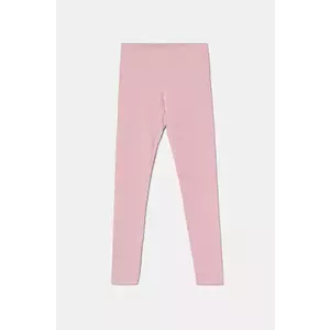 United Colors of Benetton leggins copii culoarea roz, uni, 3MT1CF02G imagine