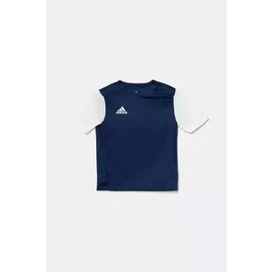 adidas Performance tricou copii culoarea albastru marin, cu imprimeu, DP3219 imagine