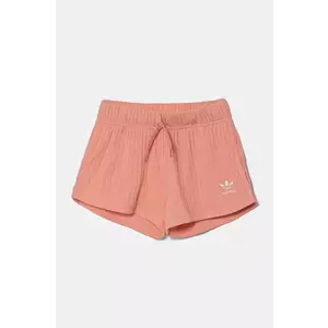 adidas Originals pantaloni scurti copii culoarea portocaliu, cu imprimeu, talie reglabila, JC8434 imagine