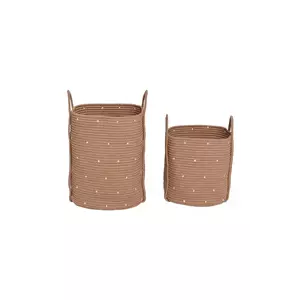 OYOY set de coșuri de depozitare Dot Cotton Rope 2-pack culoarea maro imagine