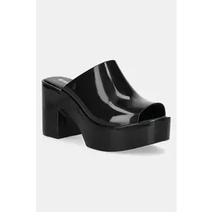 Melissa papuci MELISSA MULE HYPE AD femei, culoarea negru, cu toc drept, M 36026.BI526 imagine