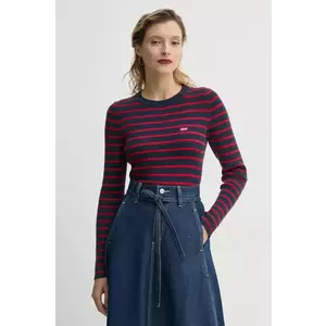 Levi's pulover femei, culoarea albastru marin imagine