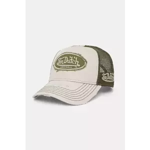 Von Dutch sapca culoarea verde, cu imprimeu, 7030847 imagine