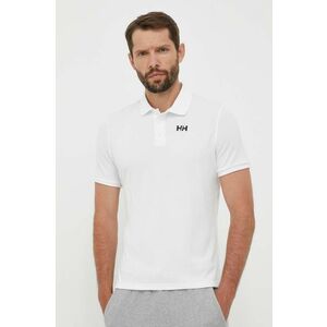 Helly Hansen tricou polo barbati, culoarea alb, cu imprimeu imagine