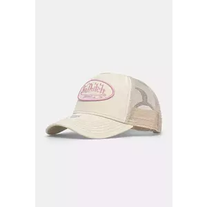 Von Dutch sapca culoarea bej, cu imprimeu, 7030850 imagine