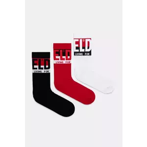 Diesel sosete SKM-RAY-THREEPACK SOCKS 3-pack barbati, culoarea rosu, 00SAYJ.0IQAR imagine