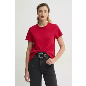 Levi's tricou din bumbac femei, culoarea rosu imagine