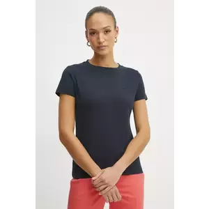 BOSS Orange tricou din bumbac femei, culoarea albastru marin, 50506973 imagine