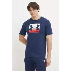 Under Armour tricou BOXED SPORTS UPDATED barbati, culoarea albastru marin, cu imprimeu, 1386793 imagine