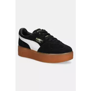 Puma sneakers din piele intoarsă Palermo Elevata Wns culoarea negru, 399348 imagine