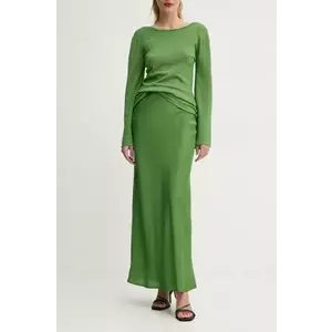 Bruuns Bazaar fusta culoarea verde, maxi, drept, BBW4296 imagine