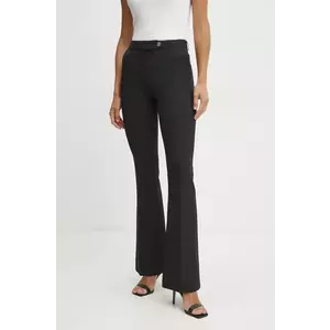 Fracomina pantaloni femei, culoarea negru, evazați, medium waist, FR25SVA004W42901 imagine