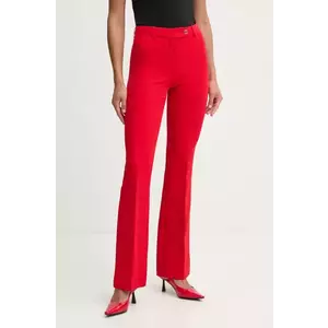 Fracomina pantaloni femei, culoarea roșu, evazați, medium waist, FR25SVA004W42901 imagine