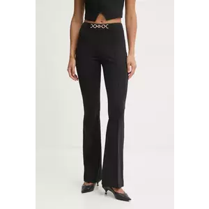 Fracomina pantaloni femei, culoarea negru, evazați, medium waist, FR25SVA006W51501 imagine