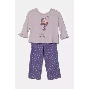 United Colors of Benetton pijama copii culoarea violet, modelator, 3Y5E0P08B imagine