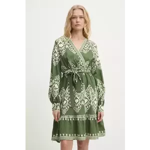 Answear Lab rochie culoarea verde, mini, evazati imagine