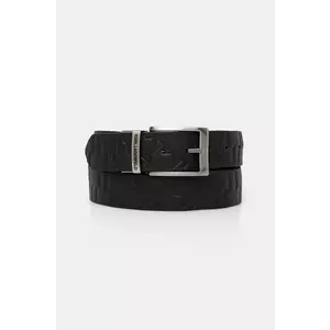 Karl Lagerfeld curea de piele barbati, culoarea negru, 551454.815300 imagine