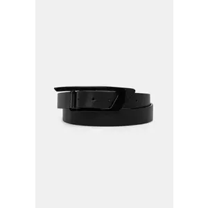 Diesel curea de piele D LOGO B-DLOGO II belt barbati, culoarea negru, X09916.PR227 imagine