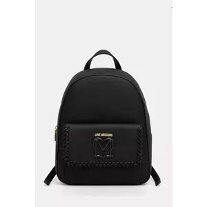 Love Moschino rucsac femei, culoarea negru, mic, cu imprimeu, JC4129PP1 imagine