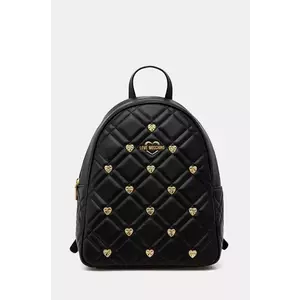 Love Moschino rucsac femei, culoarea negru, mic, cu imprimeu, JC4123PP1 imagine