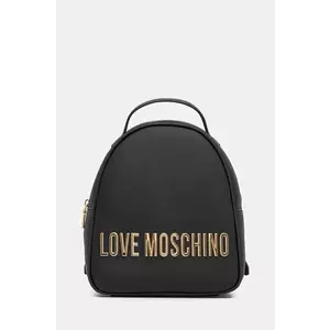 Love Moschino rucsac femei, culoarea negru, mic, cu imprimeu, JC4197PP1 imagine