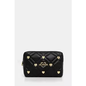 Love Moschino rucsac femei, culoarea negru, mic, cu imprimeu, JC4197PP1 imagine