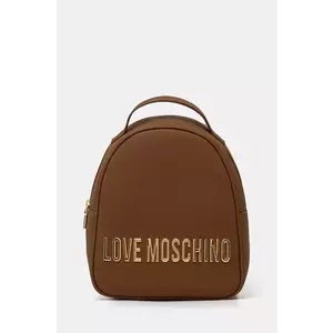 Love Moschino rucsac femei, culoarea maro, mic, cu imprimeu, JC4197PP1 imagine