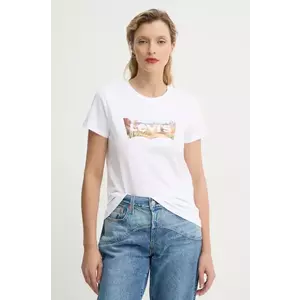 Levi's tricou din bumbac THE PERFECT TEE femei, culoarea alb, 17369 imagine