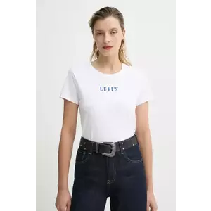 Levi's tricou din bumbac THE PERFECT TEE femei, culoarea alb, 17369 imagine