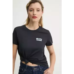 Levi's tricou din bumbac THE PERFECT TEE femei, culoarea negru, 17369 imagine