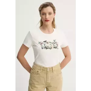 Levi's tricou din bumbac THE PERFECT TEE femei, culoarea bej, 17369 imagine