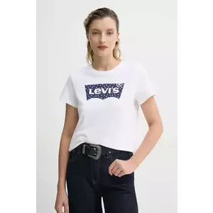 Levi's tricou din bumbac THE PERFECT TEE femei, culoarea alb, 17369 imagine