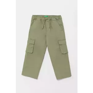 United Colors of Benetton pantaloni copii culoarea verde, neted, 4TCGGF02B imagine