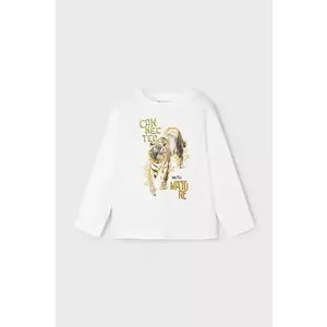 Mayoral longsleeve din bumbac pentru copii culoarea bej, cu imprimeu, 3052 imagine